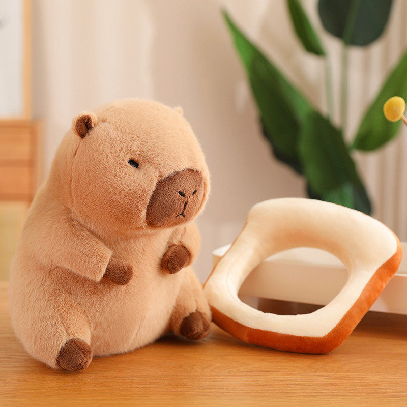 Popular online influencer-endorsed capybara plush toy, a cute plush toy for children, a birthday gift, or a Kapibala doll.