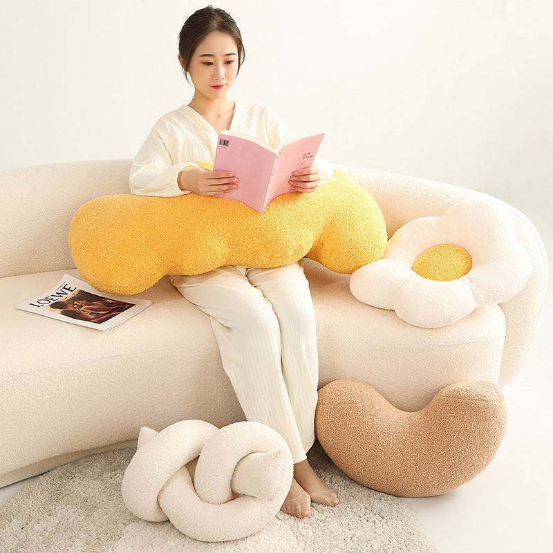 Instagram-style creative throw pillow, living room sofa cushion, women's bed wave-shaped pillow, dropshipping available, wholesale.
