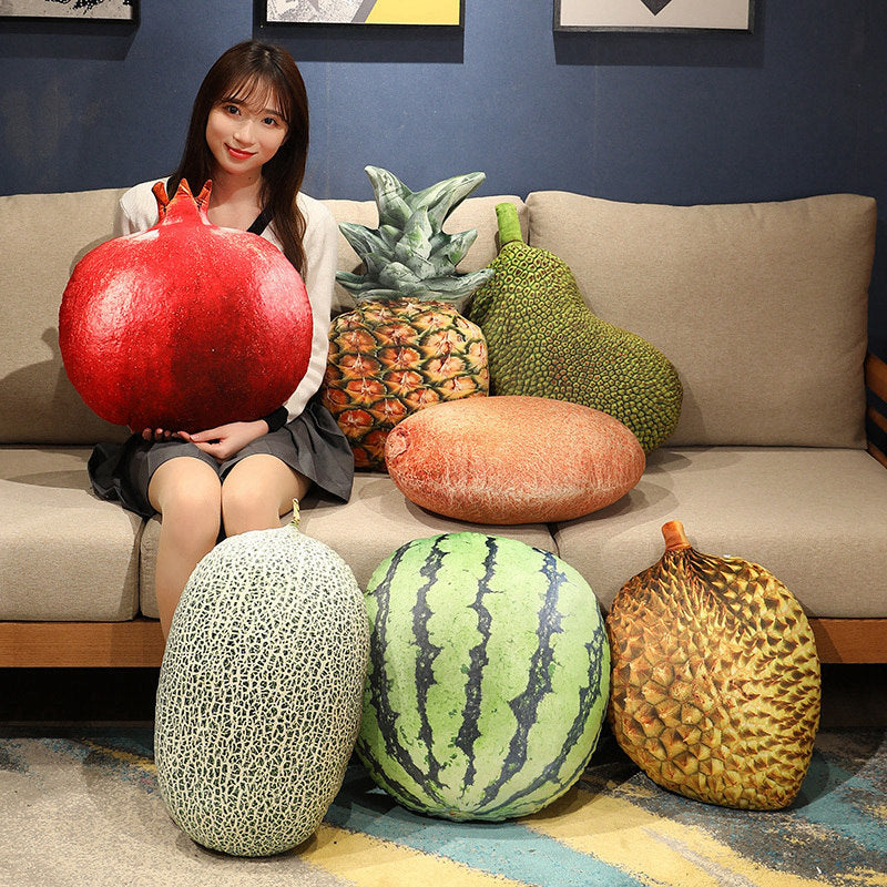 Realistic watermelon fruit pillow/cushion/plush toy/decorative lumbar support pillow/nap pillow/girls' sleeping pillow/bed headrest